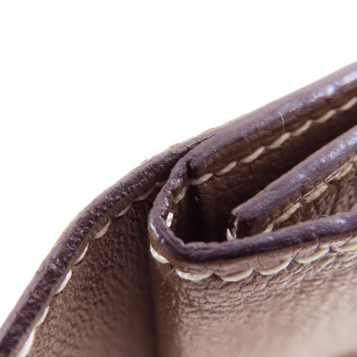HERMES エルメス ベアンミニ エトープ シルバー金具 コインケース シェーブル レディース 中古