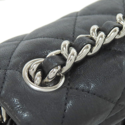 CHANEL シャネル チェーンショルダー マトラッセ シルバー金具 ショルダーバッグ カーフ レディース 中古