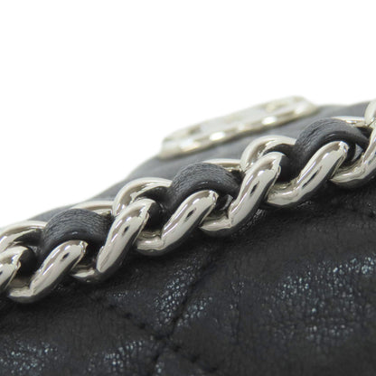 CHANEL シャネル チェーンショルダー マトラッセ シルバー金具 ショルダーバッグ カーフ レディース 中古
