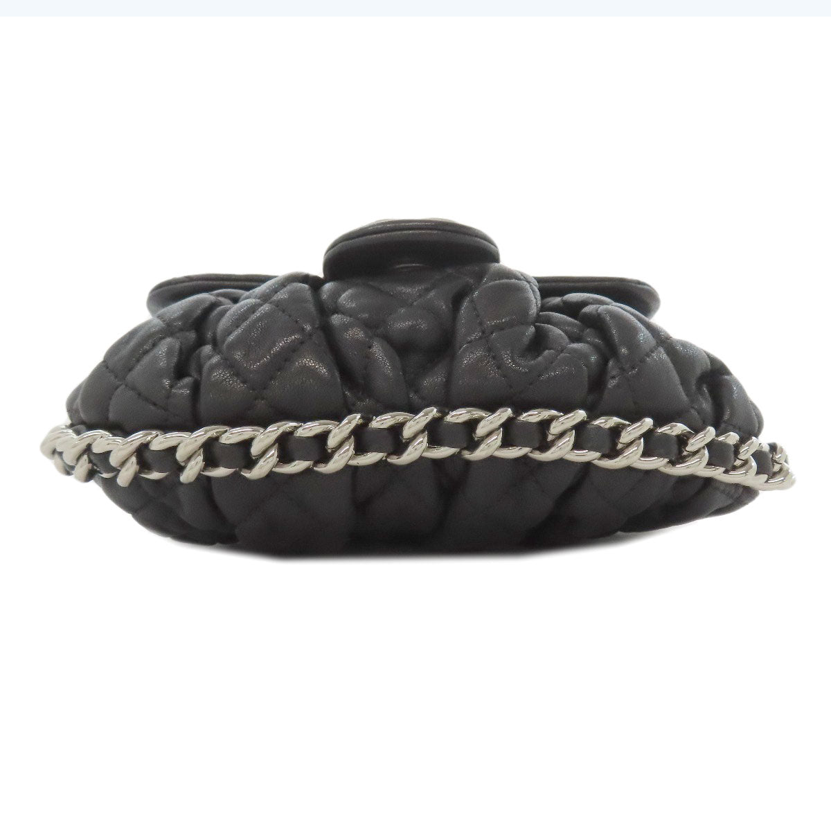 CHANEL シャネル チェーンショルダー マトラッセ シルバー金具 ショルダーバッグ カーフ レディース 中古