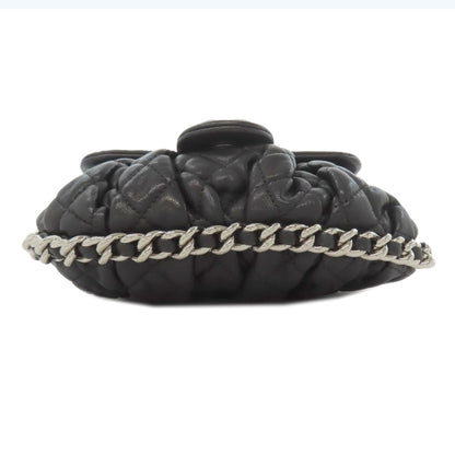 CHANEL シャネル チェーンショルダー マトラッセ シルバー金具 ショルダーバッグ カーフ レディース 中古