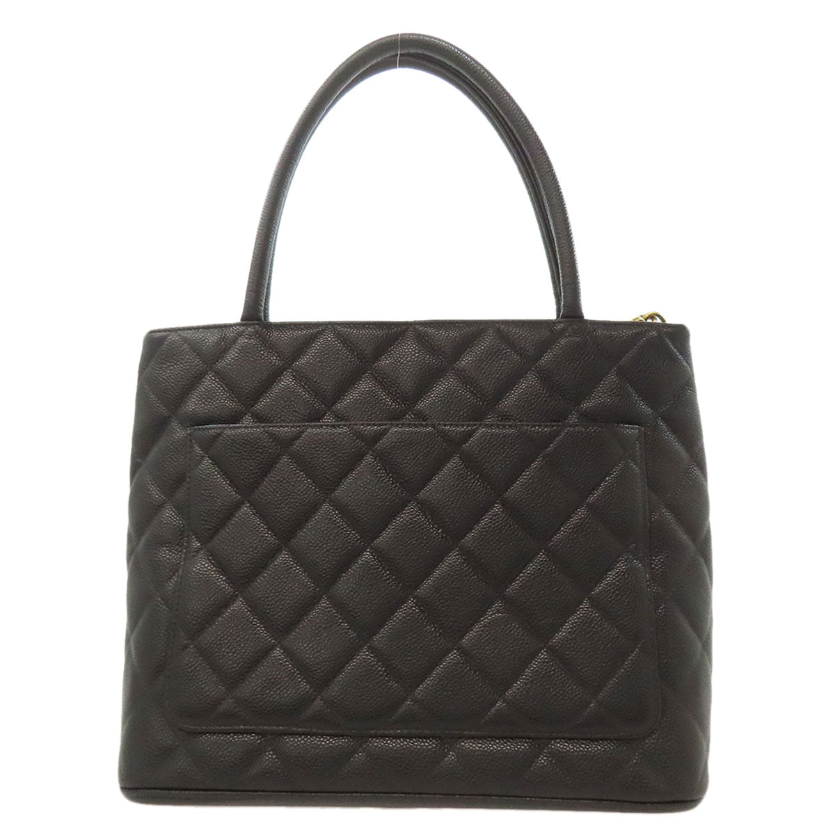 CHANEL シャネル 復刻トート ゴールド金具 トートバッグ グレインド カーフスキン レディース 中古