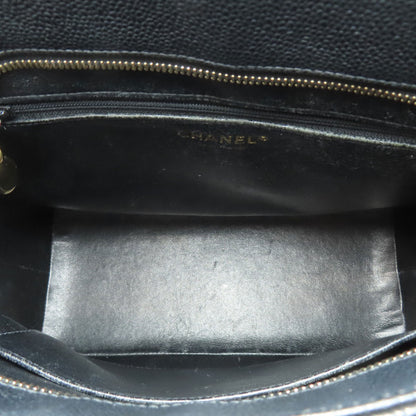 CHANEL シャネル 復刻トート ゴールド金具 トートバッグ グレインド カーフスキン レディース 中古