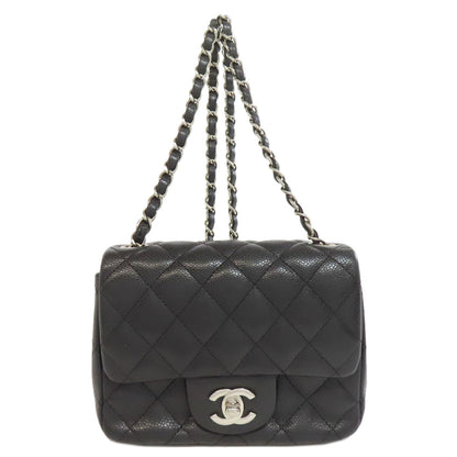 CHANEL シャネル チェーンショルダー マトラッセ シルバー金具 ショルダーバッグ グレインド カーフスキン レディース 中古