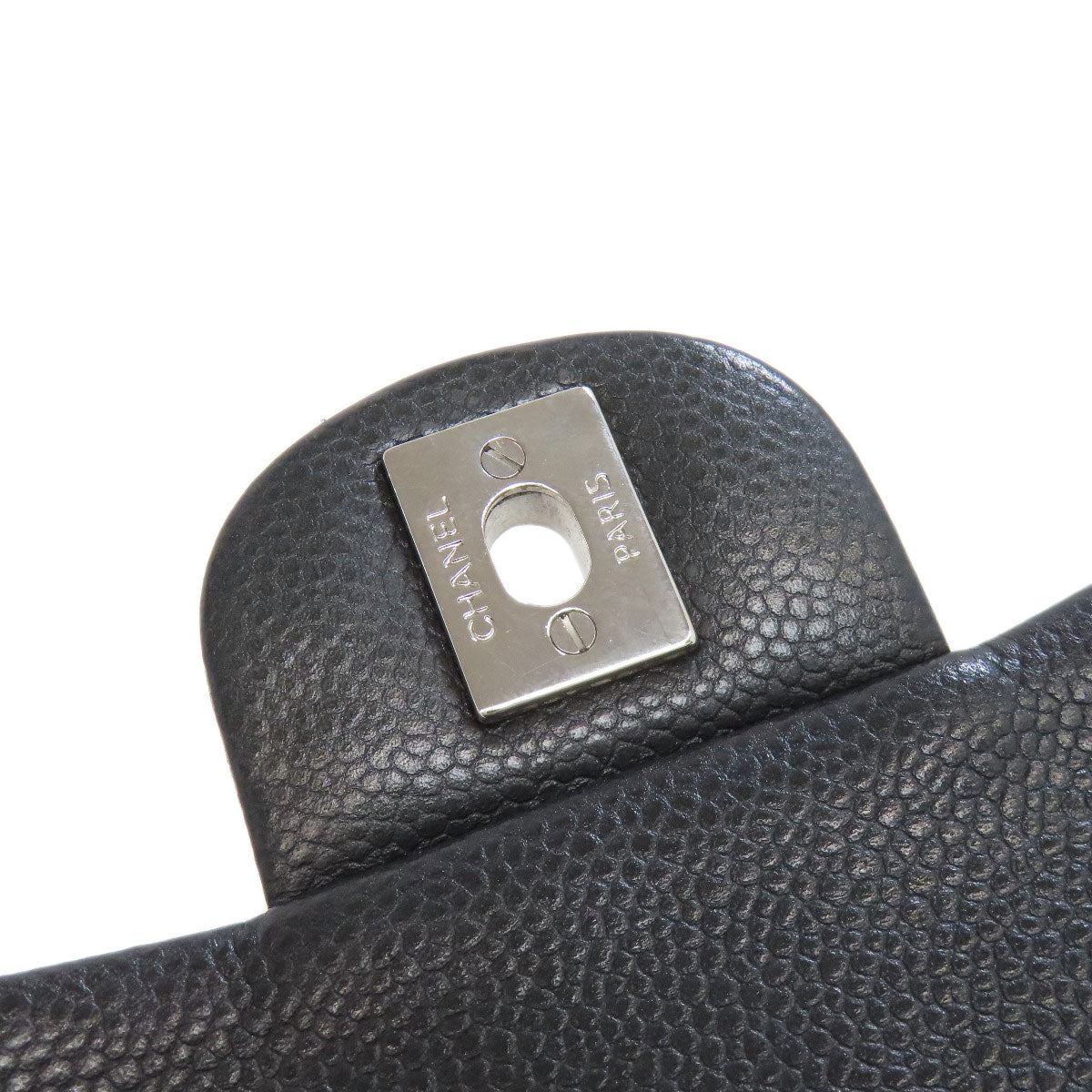 CHANEL シャネル チェーンショルダー マトラッセ シルバー金具 ショルダーバッグ グレインド カーフスキン レディース 中古