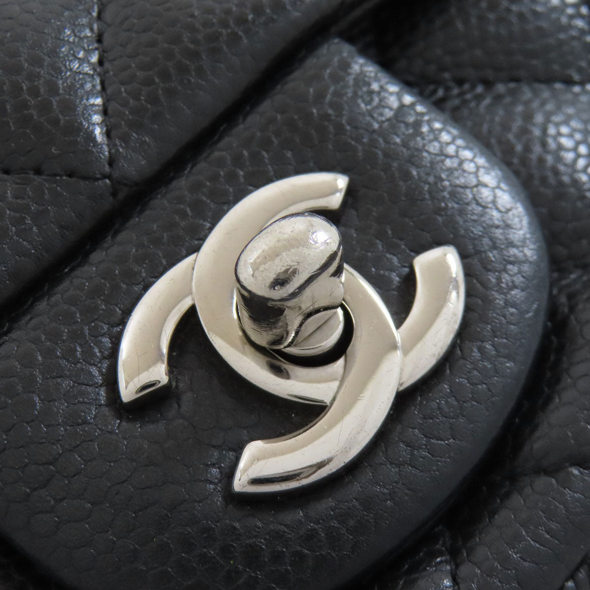 CHANEL シャネル チェーンショルダー マトラッセ シルバー金具 ショルダーバッグ グレインド カーフスキン レディース 中古