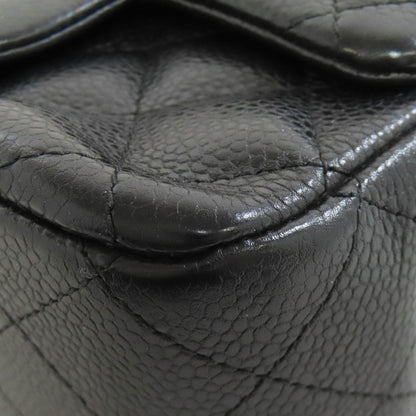 CHANEL シャネル チェーンショルダー マトラッセ シルバー金具 ショルダーバッグ グレインド カーフスキン レディース 中古