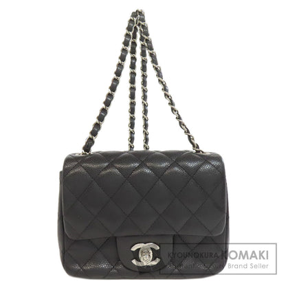 CHANEL シャネル チェーンショルダー マトラッセ シルバー金具 ショルダーバッグ グレインド カーフスキン レディース 中古