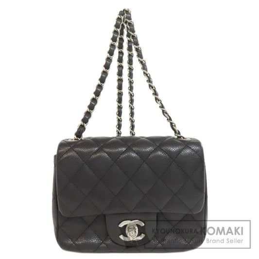 CHANEL シャネル チェーンショルダー マトラッセ シルバー金具 ショルダーバッグ グレインド カーフスキン レディース 中古