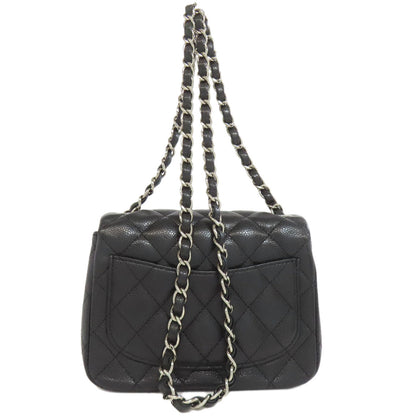 CHANEL シャネル チェーンショルダー マトラッセ シルバー金具 ショルダーバッグ グレインド カーフスキン レディース 中古