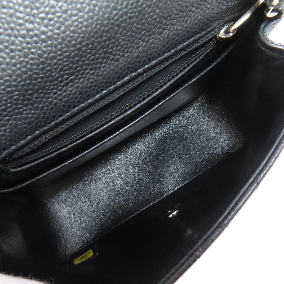 CHANEL シャネル チェーンショルダー マトラッセ シルバー金具 ショルダーバッグ グレインド カーフスキン レディース 中古