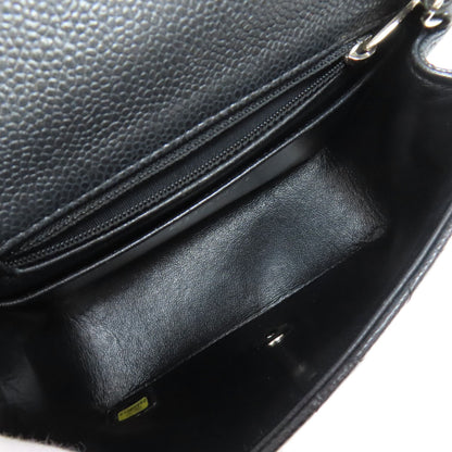 CHANEL シャネル チェーンショルダー マトラッセ シルバー金具 ショルダーバッグ グレインド カーフスキン レディース 中古