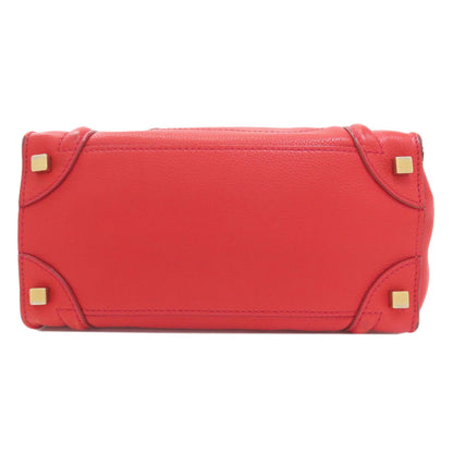 CELINE セリーヌ ラゲージマイクロ ハンドバッグ レザー レディース 中古