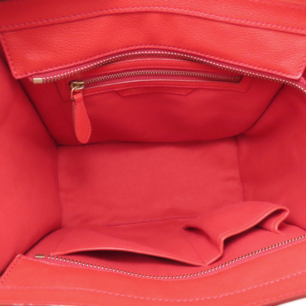 CELINE セリーヌ ラゲージマイクロ ハンドバッグ レザー レディース 中古