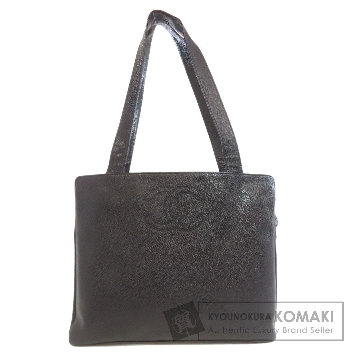 CHANEL シャネル ココマーク トートバッグ グレインド カーフスキン レディース 中古