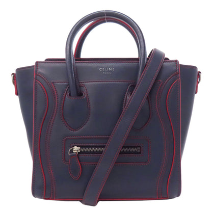 CELINE セリーヌ ラゲージナノ 2WAY ハンドバッグ カーフ レディース 中古