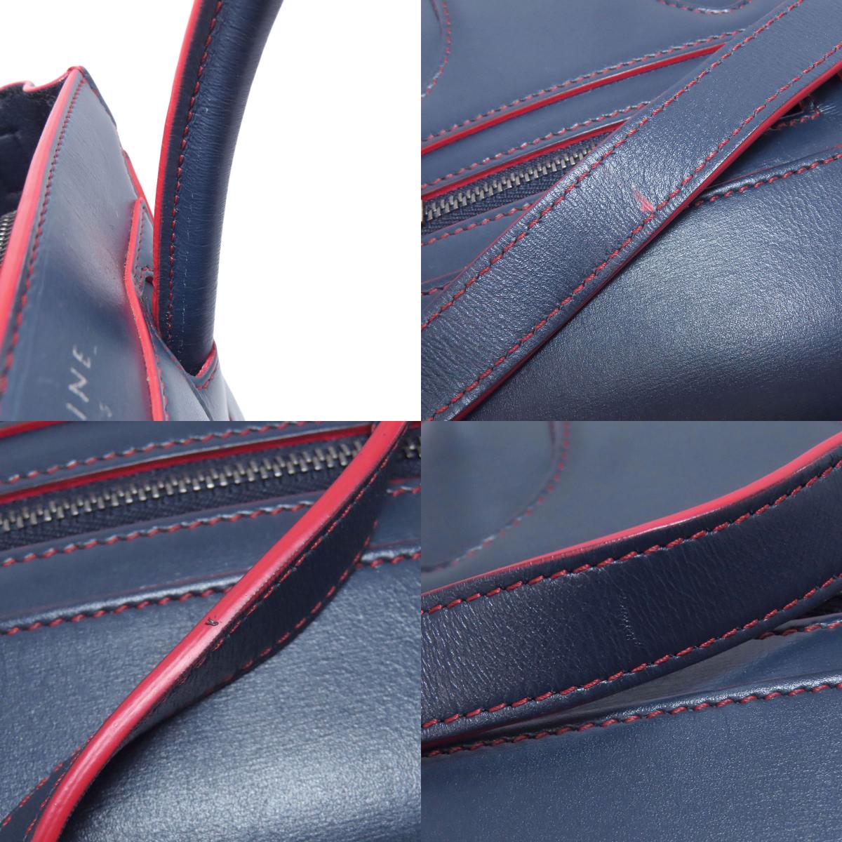 CELINE セリーヌ ラゲージナノ 2WAY ハンドバッグ カーフ レディース 中古