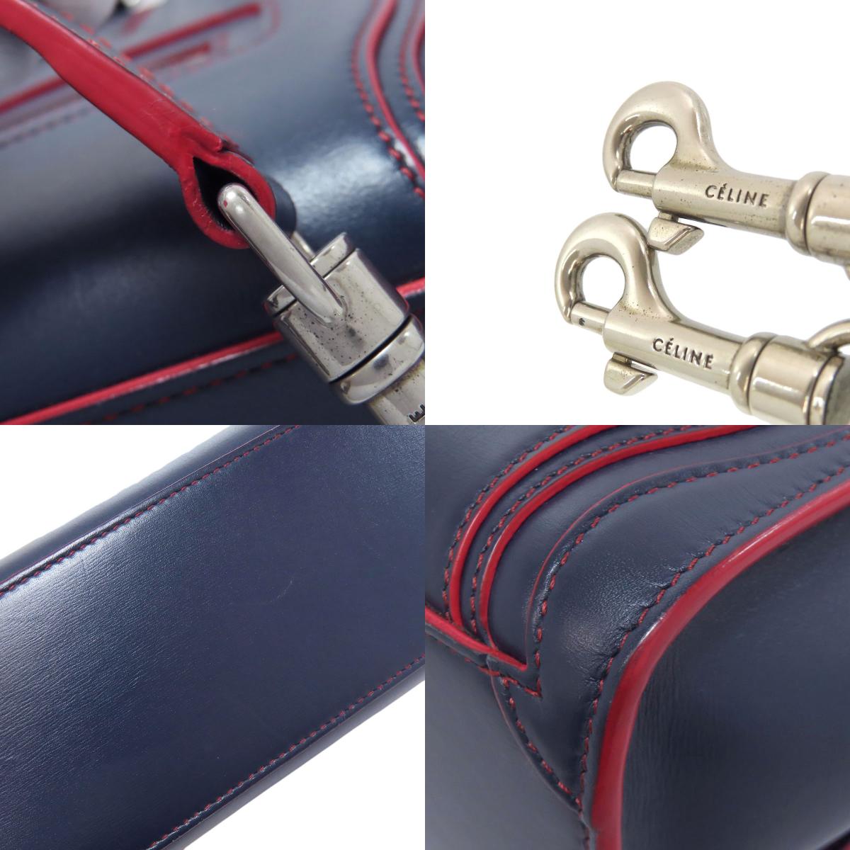CELINE セリーヌ ラゲージナノ 2WAY ハンドバッグ カーフ レディース 中古