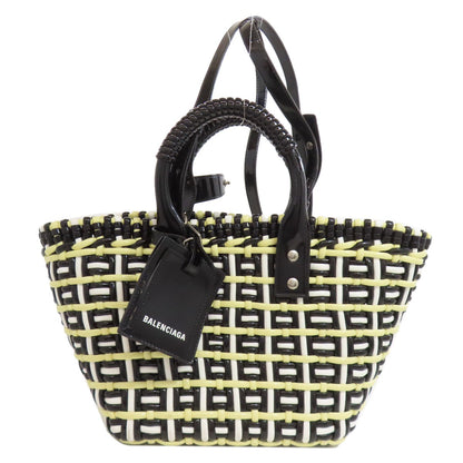 BALENCIAGA バレンシアガ 671342 ビストロXS 2WAY ハンドバッグ エナメル レディース 中古