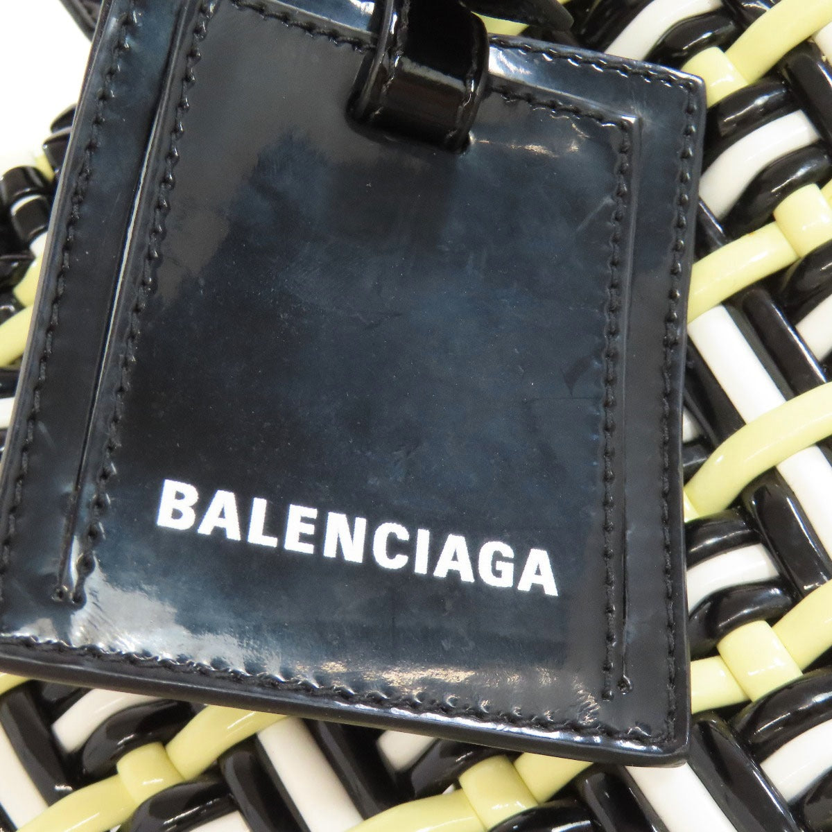 BALENCIAGA バレンシアガ 671342 ビストロXS 2WAY ハンドバッグ エナメル レディース 中古