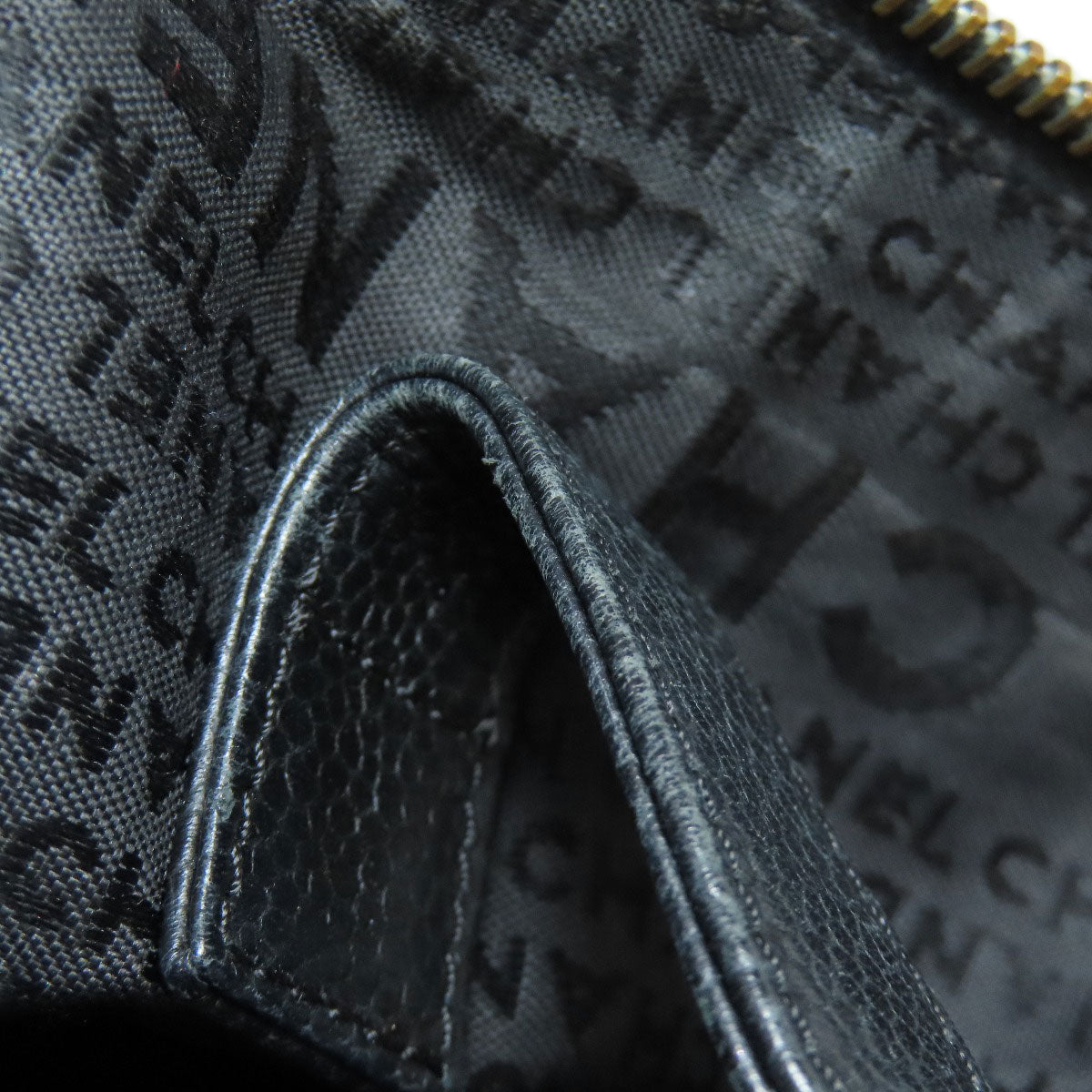 CHANEL シャネル チョコバー シルバー金具 2WAY ボストンバッグ グレインド カーフスキン レディース 中古