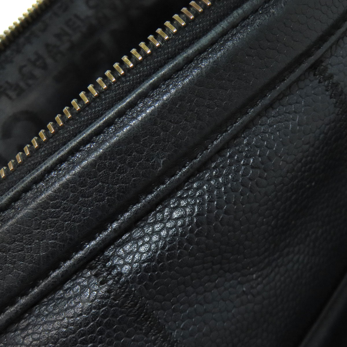CHANEL シャネル チョコバー シルバー金具 2WAY ボストンバッグ グレインド カーフスキン レディース 中古