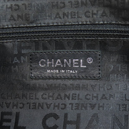 CHANEL シャネル チョコバー シルバー金具 2WAY ボストンバッグ グレインド カーフスキン レディース 中古