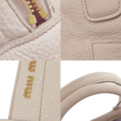 MIUMIU ミュウミュウ 2WAY ハンドバッグ レザー レディース 中古