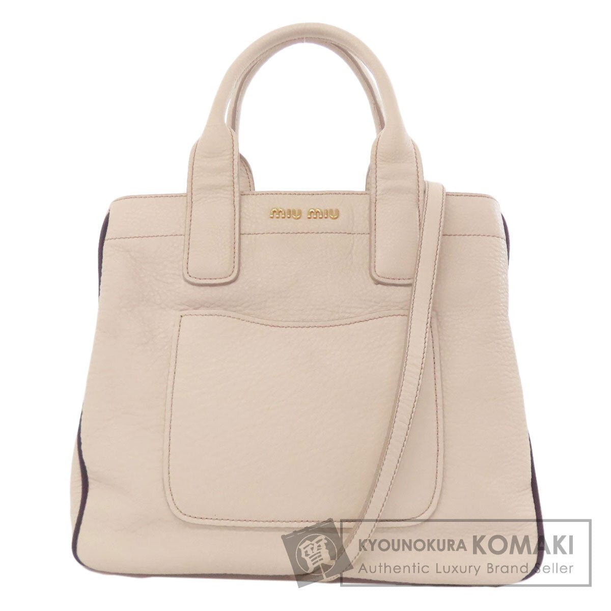 MIUMIU ミュウミュウ 2WAY ハンドバッグ レザー レディース 中古