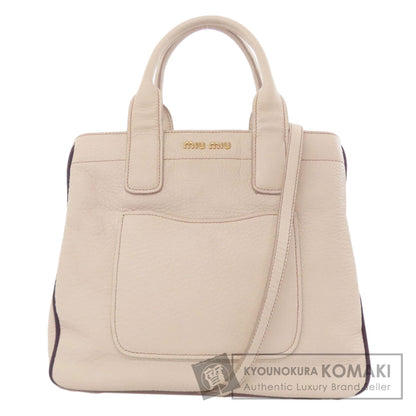MIUMIU ミュウミュウ 2WAY ハンドバッグ レザー レディース 中古