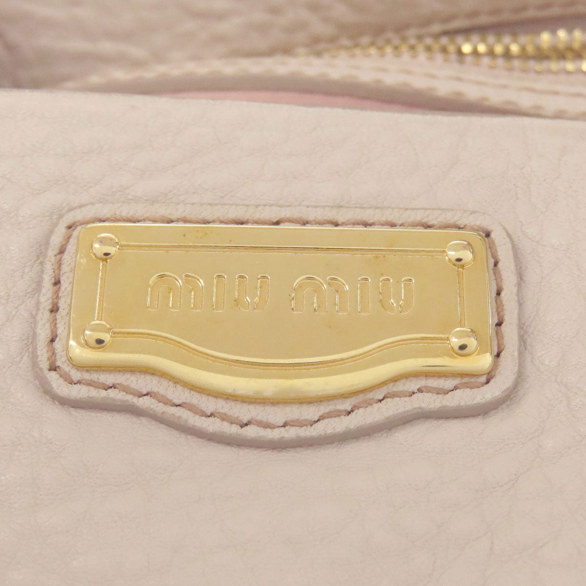 MIUMIU ミュウミュウ 2WAY ハンドバッグ レザー レディース 中古