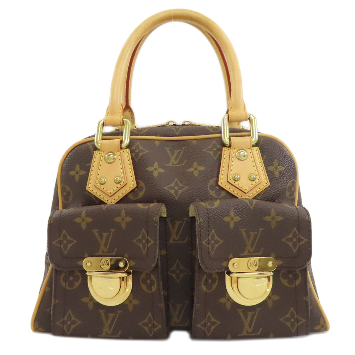 LOUIS VUITTON ルイヴィトン M40026 マンハッタンPM ハンドバッグ モノグラムキャンバス レディース 中古