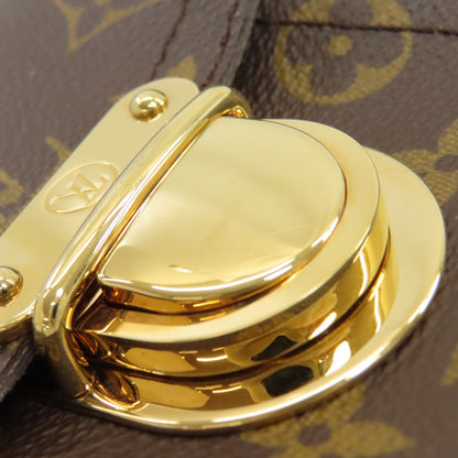 LOUIS VUITTON ルイヴィトン M40026 マンハッタンPM ハンドバッグ モノグラムキャンバス レディース 中古