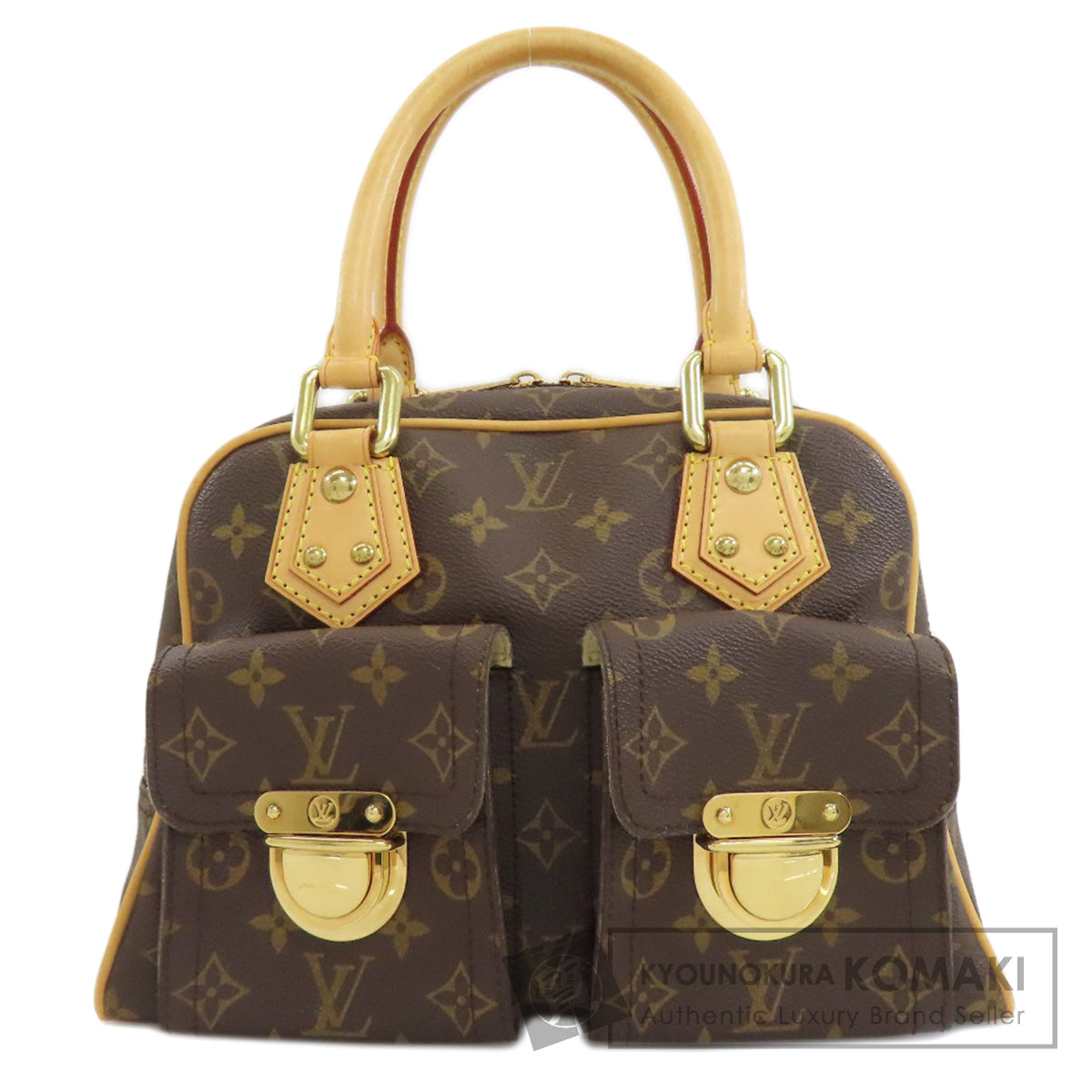 LOUIS VUITTON ルイヴィトン M40026 マンハッタンPM ハンドバッグ モノグラムキャンバス レディース 中古