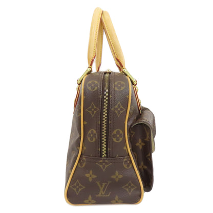 LOUIS VUITTON ルイヴィトン M40026 マンハッタンPM ハンドバッグ モノグラムキャンバス レディース 中古