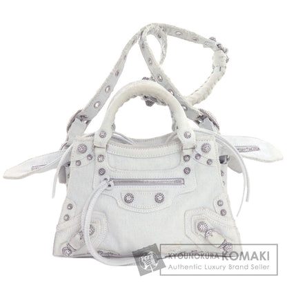 BALENCIAGA バレンシアガ 70940 ネオ カゴール XS 2WAY ハンドバッグ デニム レディース 中古