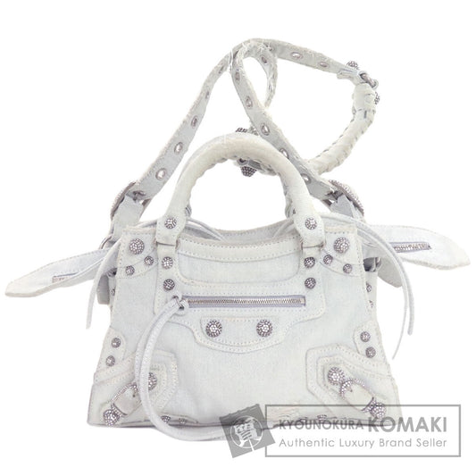 BALENCIAGA バレンシアガ 70940 ネオ カゴール XS 2WAY ハンドバッグ デニム レディース 中古