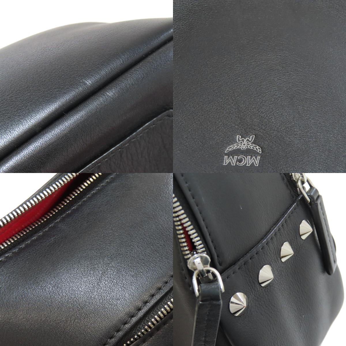 MCM エムシーエム スタッズ リュック・デイパック レザー レディース 中古