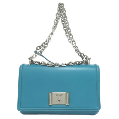 PRADA プラダ チェーンショルダー ショルダーバッグ レザー レディース 中古