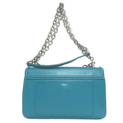 PRADA プラダ チェーンショルダー ショルダーバッグ レザー レディース 中古