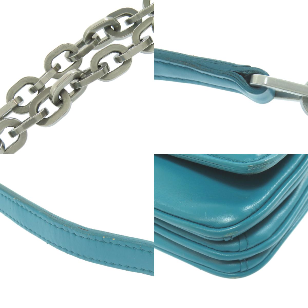 PRADA プラダ チェーンショルダー ショルダーバッグ レザー レディース 中古