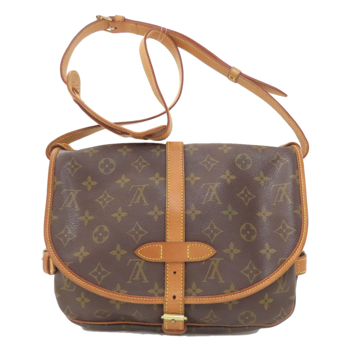 LOUIS VUITTON ルイヴィトン M40710 ソミュールMM ショルダーバッグ モノグラムキャンバス レディース 中古