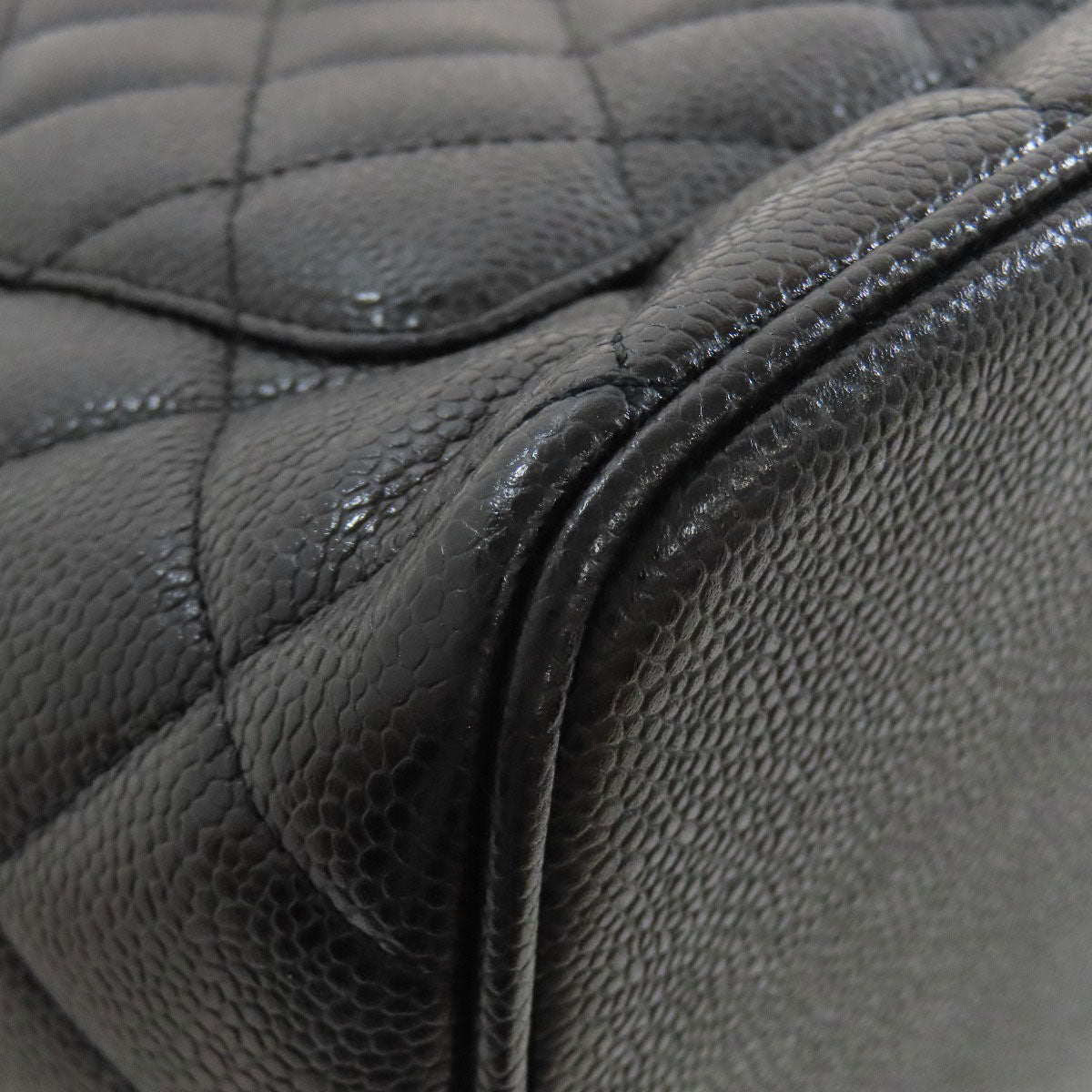 CHANEL シャネル 復刻トート シルバー金具 トートバッグ グレインド カーフスキン レディース 中古