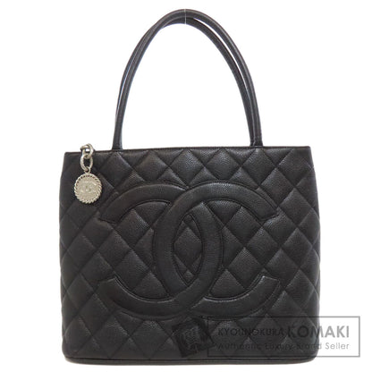 CHANEL シャネル 復刻トート シルバー金具 トートバッグ グレインド カーフスキン レディース 中古