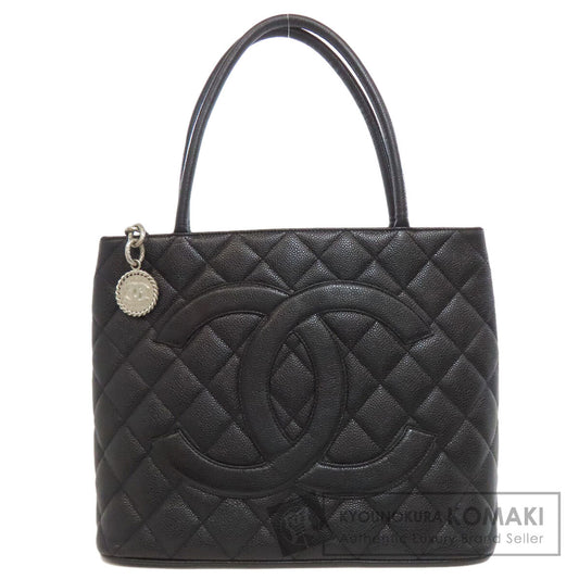 CHANEL シャネル 復刻トート シルバー金具 トートバッグ グレインド カーフスキン レディース 中古