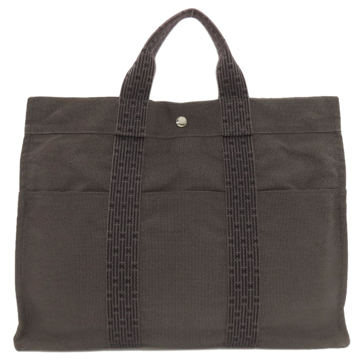 HERMES エルメス エールラインMM ハンドバッグ キャンバス レディース 中古