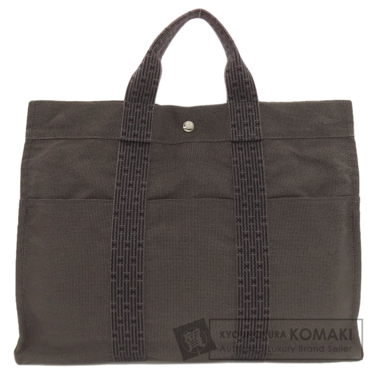 HERMES エルメス エールラインMM ハンドバッグ キャンバス レディース 中古