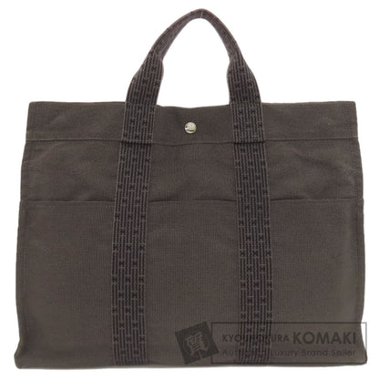 HERMES エルメス エールラインMM ハンドバッグ キャンバス レディース 中古