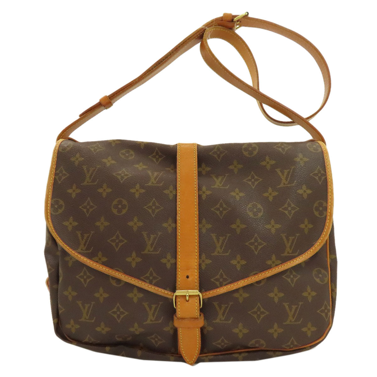 LOUIS VUITTON ルイヴィトン M42254 ソミュール35 ショルダーバッグ モノグラムキャンバス レディース 中古