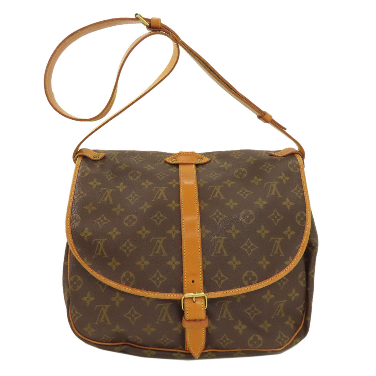 LOUIS VUITTON ルイヴィトン M42254 ソミュール35 ショルダーバッグ モノグラムキャンバス レディース 中古
